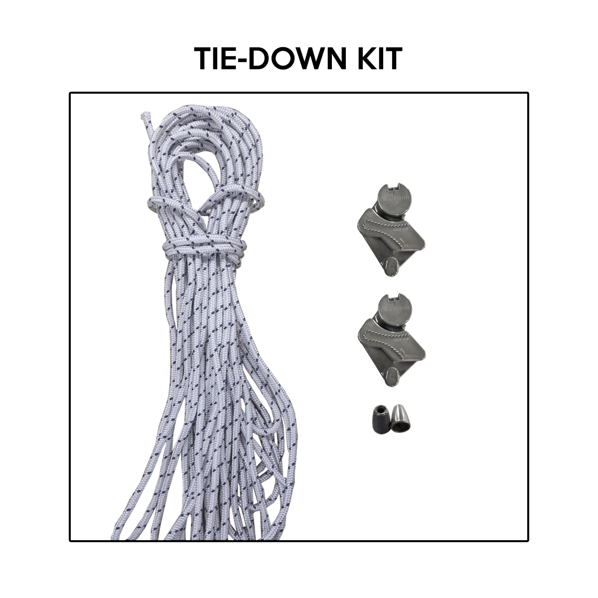Heavy Duty Inflatable Boat Dinghy Cover Tie-Down Kit